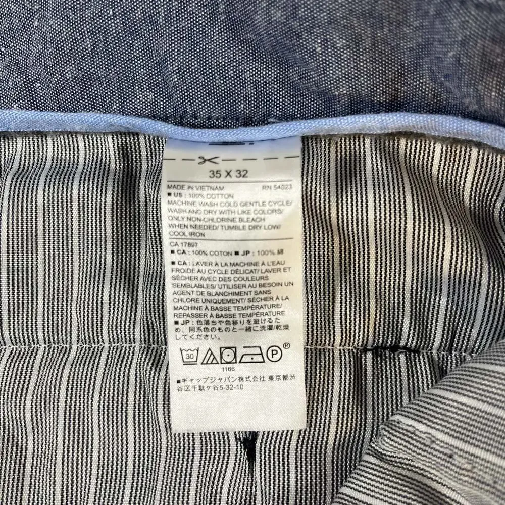 Banana Republic Aiden Fit Gray Herringbone Chino Pants Men’s 35x32(31)